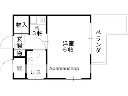 Mプラザ津田駅前1番館(1K/5階)の間取り写真