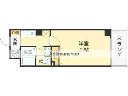 Mプラザ布施弐番館(1K/9階)の間取り写真