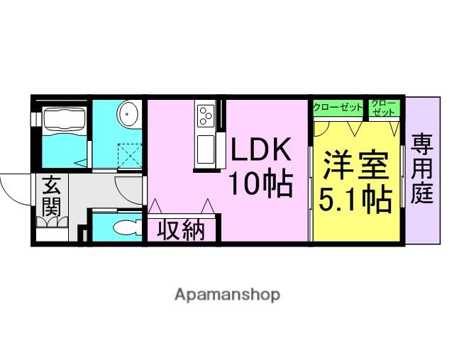 シャーメゾン甲子園口(1LDK/2階)の間取り写真