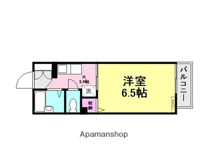 ミユキハイツ(1K/1階)の間取り写真