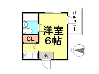 メゾンフォンタル(ワンルーム/3階)の間取り写真