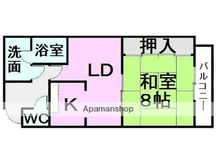 稲葉TMハイツ(1LDK/5階)の間取り写真