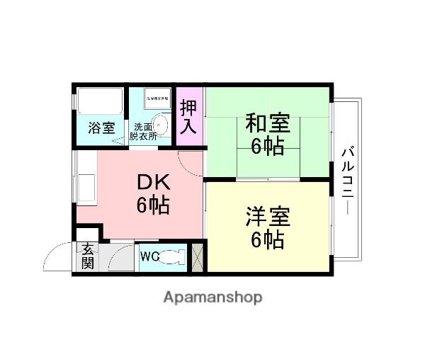 サンコート塚口(2DK/1階)の間取り写真