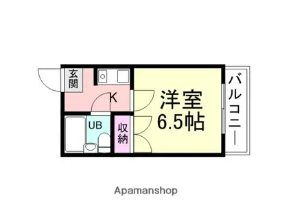 ジョンメゾン武庫之荘(ワンルーム/3階)の間取り写真