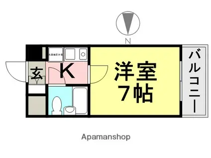 MAIN STAGE 武庫川(1K/8階)の間取り写真