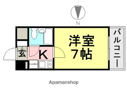 MAIN STAGE 武庫川(1K/8階)の間取り写真