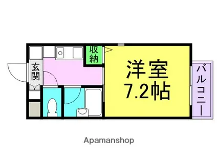 岡地レジデンス中島(1K/1階)の間取り写真