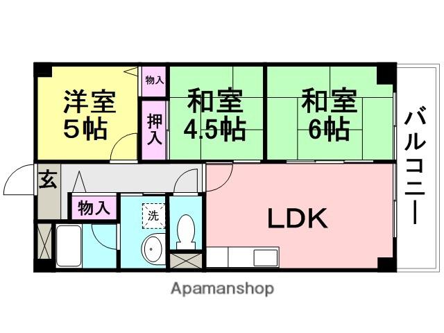 ヴェルテス池本(3LDK/4階)の間取り写真