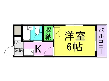 ラポール(1K/4階)の間取り写真