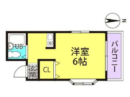 プチグレイス7番館(ワンルーム/3階)の間取り写真