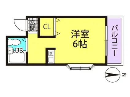 プチグレイス7番館(ワンルーム/3階)の間取り写真