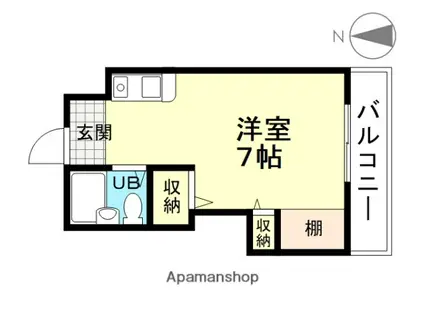 ジュエル武庫之荘(1K/4階)の間取り写真