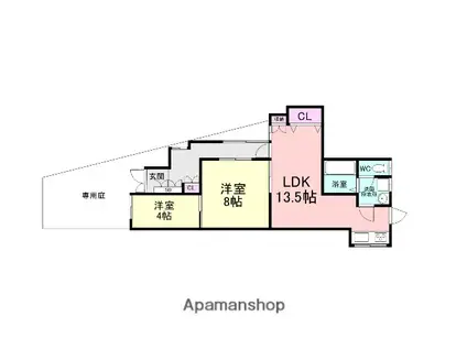 武庫之荘グリーンハイツ 1(1SLDK/1階)の間取り写真