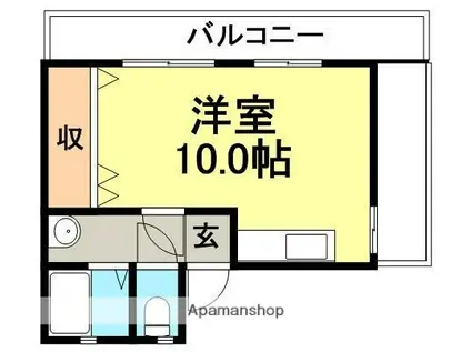 都ハウス(ワンルーム/4階)の間取り写真