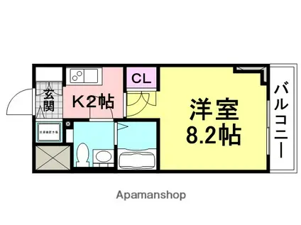 エス・キュート尼崎2(1K/7階)の間取り写真