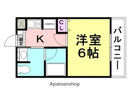 メゾンソレイユ(1K/3階)の間取り写真