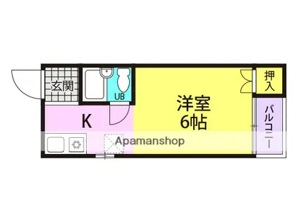 エクセル武庫之荘(ワンルーム/4階)の間取り写真