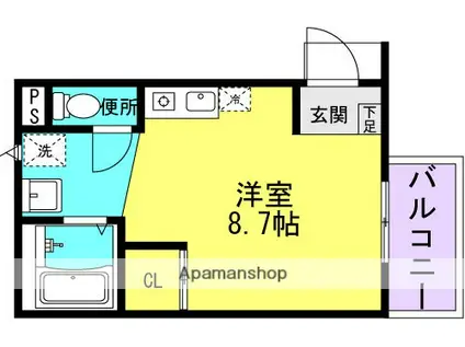 CAMELLIAカメリア(1K/2階)の間取り写真