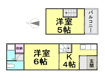 SOUEIハウス尼崎(2K)の間取り写真