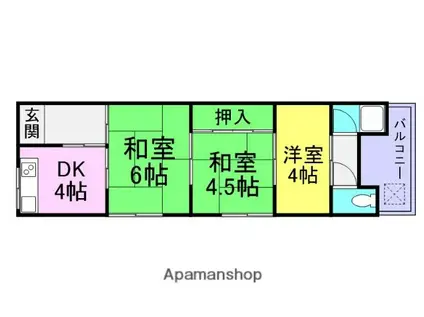 森テラスハウス(3K/2階)の間取り写真