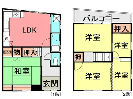 稲葉元町1丁目連棟貸家(7−27)(3SLDK)の間取り写真