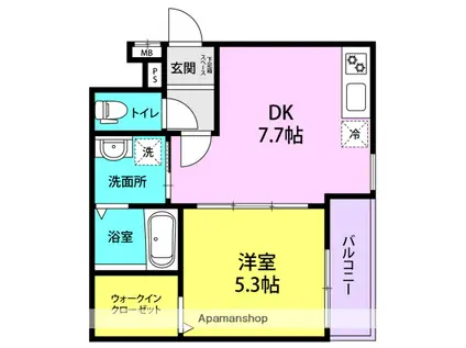 フジパレス出屋敷南2番館(1DK/3階)の間取り写真