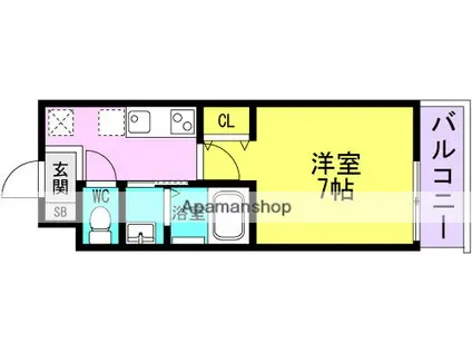 AILE南塚口Ⅴ(1K/2階)の間取り写真