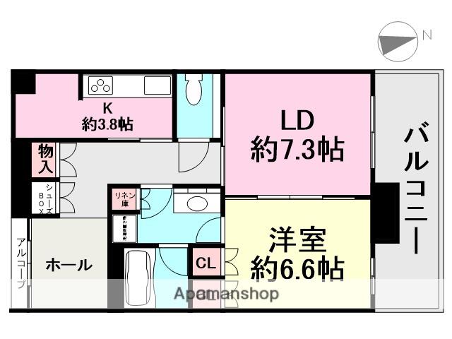 グラングリーン大阪 THE ノース RESIDENCE(1LDK/10階)の間取り写真