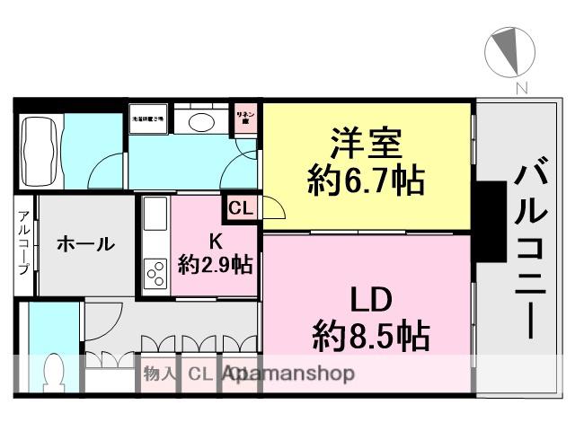 グラングリーン大阪 THE ノース RESIDENCE(1LDK/15階)の間取り写真