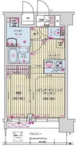 プレリス尼崎レーネヴィアPRELISSEAMAGASAKIRE(1LDK/10階)の間取り写真