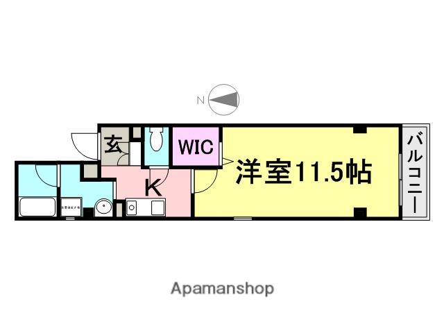 ルミエール東塚口(1K/2階)の間取り写真