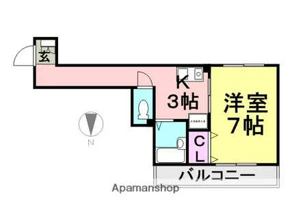 シエテ神田北マンション(1K/3階)の間取り写真