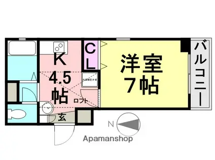 エクセレント(1K/3階)の間取り写真