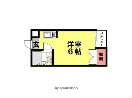 クリエーション21(ワンルーム/3階)の間取り写真