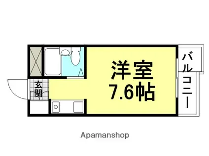 アルテハイム武庫之荘(ワンルーム/3階)の間取り写真