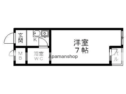プリエールJR塚口駅前(ワンルーム/4階)の間取り写真