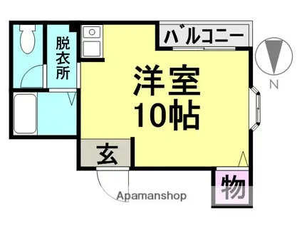 プレステージ(ワンルーム/3階)の間取り写真