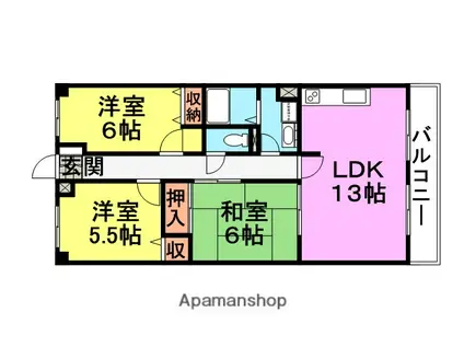 セレファ武庫之荘(3LDK/3階)の間取り写真