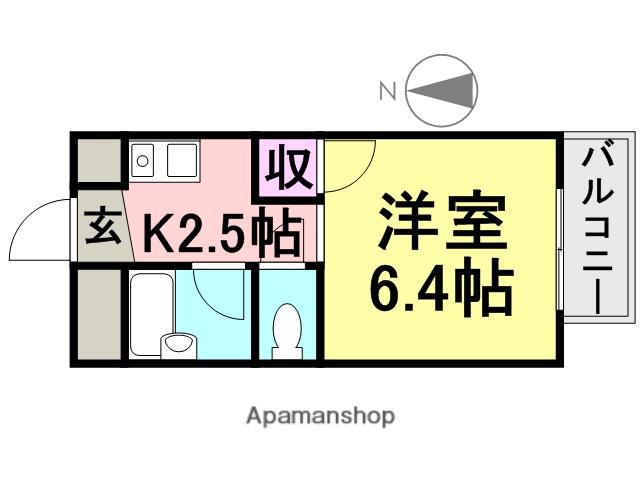 グレイスマンション4番館(1K/3階)の間取り写真