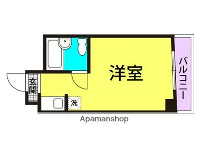 AIROSE立花(ワンルーム/3階)の間取り写真