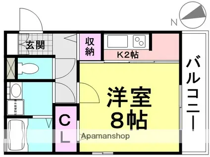 サニーコート(1K/3階)の間取り写真