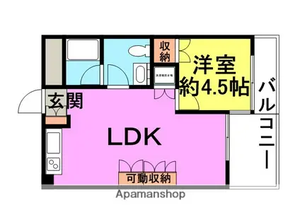 コナビレッジ(1LDK/2階)の間取り写真