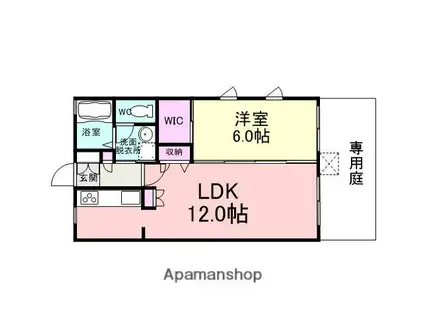 エフネンRフェルト(1LDK/1階)の間取り写真