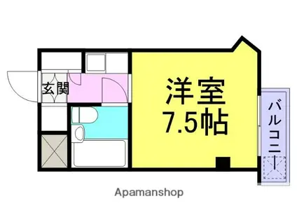 キューブ南武庫之荘3(ワンルーム/1階)の間取り写真