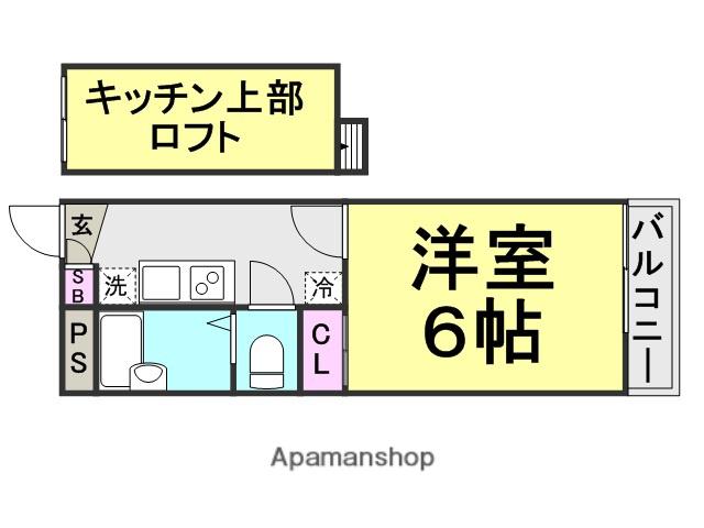アバントコート尼崎(1K/2階)の間取り写真