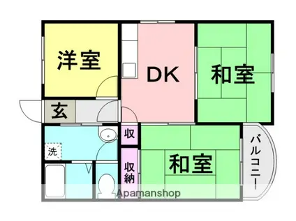 サンコーポ武庫(3DK/4階)の間取り写真