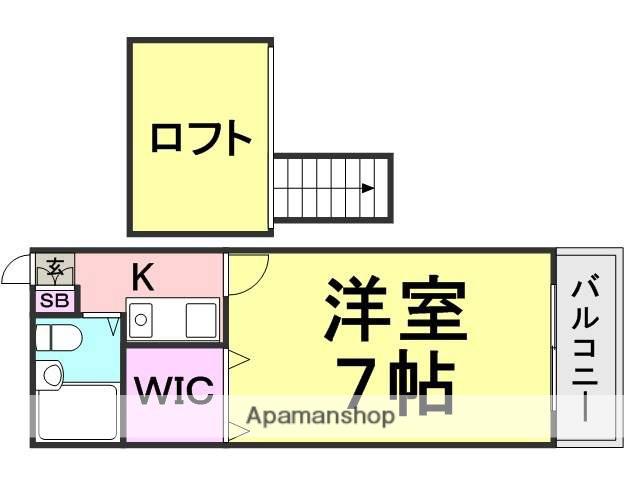 ジョーハウス(1K/2階)の間取り写真