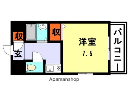 メゾン・ド・マキ(1K/2階)の間取り写真