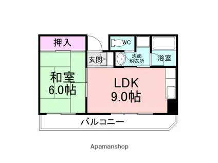 グレース武庫之荘(1LDK/1階)の間取り写真