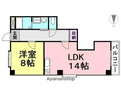 パークハイツ杭瀬(1LDK/5階)の間取り写真